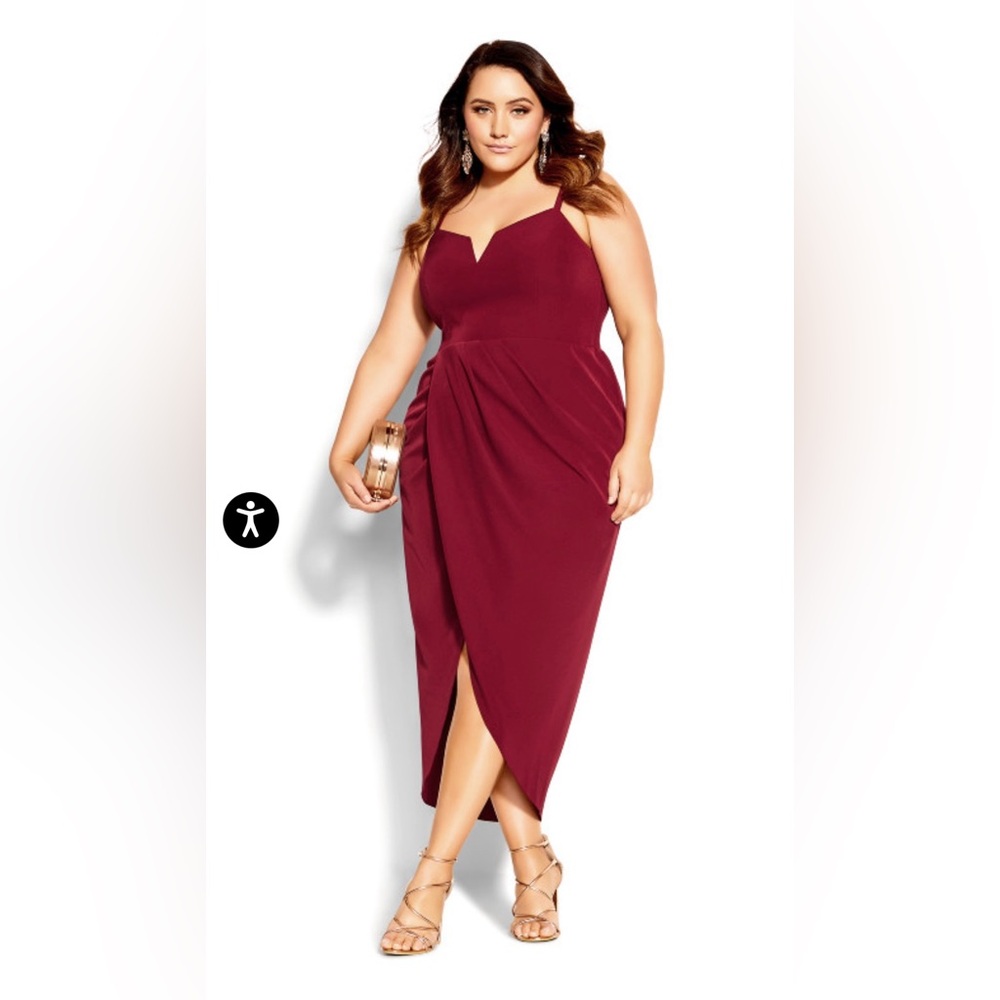 City Chic Sassy V Dress